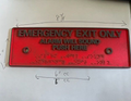 USED DETEX PUSH SIGN FOR ECL 230 SERIES