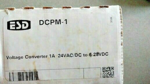 HES ESD DCPM-1 LOW VOLTAGE CONVERTER 1A 24VAC/DC TO 6-28 VDC NOS