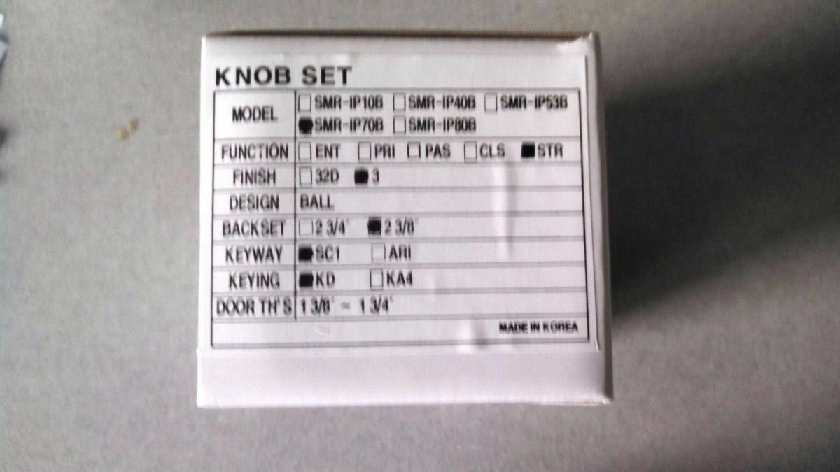 LOCKSMITH SMR IP 70 B SCHLAGE C STOREROOM US3 2 3/8" BACKSET ORBIT KNOB MINT