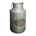 CTW FLOWER & PLANTER 70052 Medium (8-25-Quart)  Gray Metal  7 1/8"dia x 12" h
