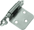 1 pair Self-Closing Flush Mount Spring Cabinet Hinges 1.5" Chrome ULTRA #98292