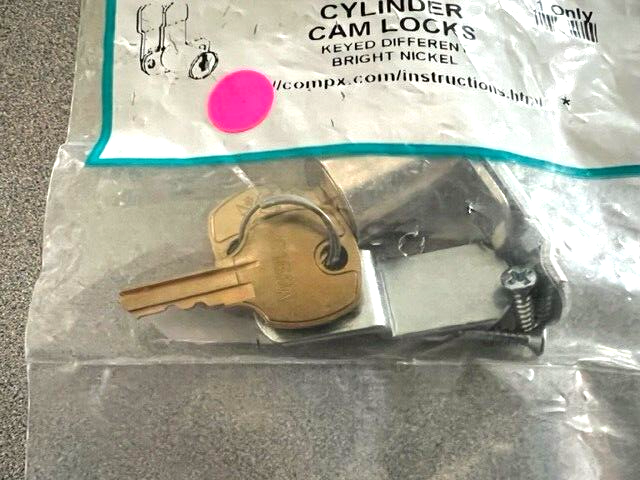 C8080-KD-14A CYLINDER CAM LOCK KIT BRIGHT NICKEL  COMPX