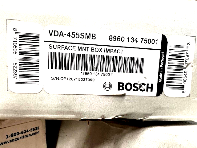 Bosch VDA-455SMB Surface Mount Box for Dome Camera aka 8960 134 75001