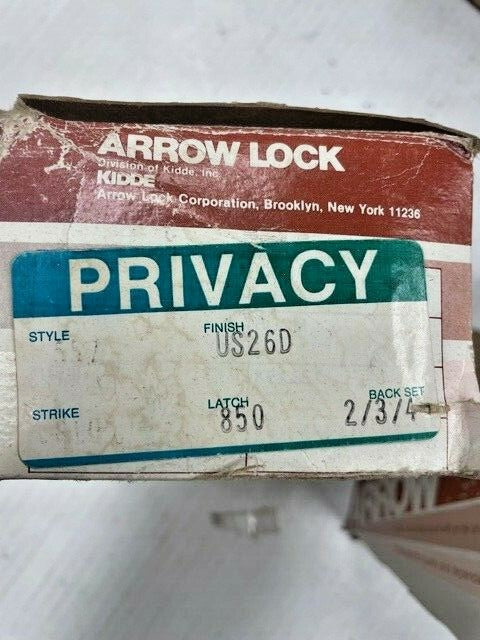 ARROW LOCK 557 26D Privacy BEL Knob 