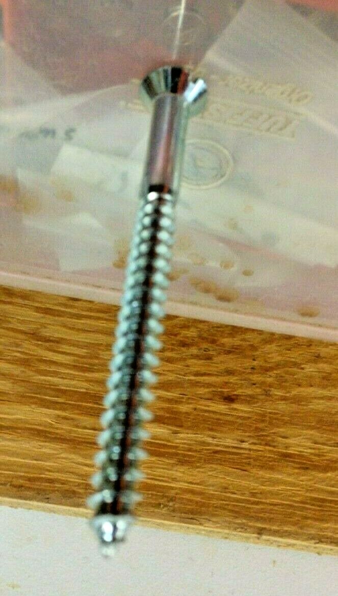 # 24- 4 1/2 " X FLAT SLOTTED ZINC PLATED TIMBER SCREWS