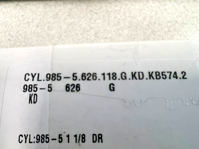 FALCON MORTICE CYLINDER CYL 985-5-626-118.G.KD 1 1/8" MORTICE CYL