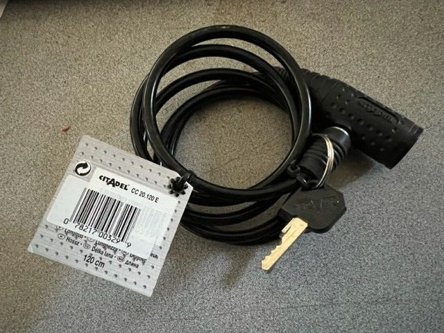ABUS CITADEL CS20.120 E  CABLE LOCK - BLACK "COLOMBO"   2 KEYS