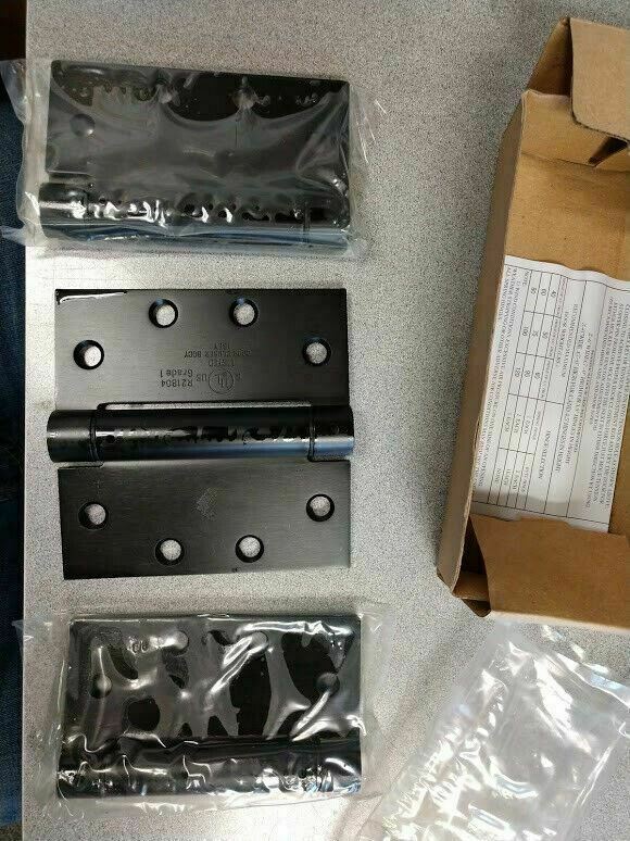 3 UL 179 SPRING DOOR CLOSER HINGES US10B OIL RUBBED BRONZE SH2060 4 1/2 X 4 1/2"
