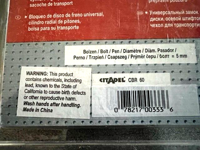 ABUS CITADEL 00333 CBR 60 Universal Brake Disc Lock