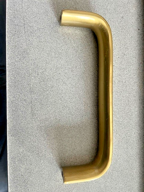 1 EA   SATIN SOLID BRASS COMMERCIAL DOOR PULL 1/2 ROUND HEAVY HEAVY DUTY
