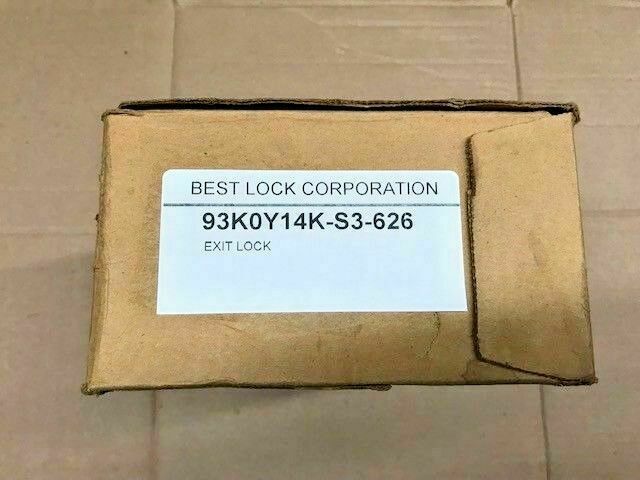BEST LOCK 93 K 0Y 14K S3 626 GRADE 1 EXIT LOCK SET NOS