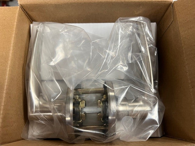 SCHLAGE Dexter by Schlage J40DOV626 Dover Bed and Bath Lever, Satin Stainless...