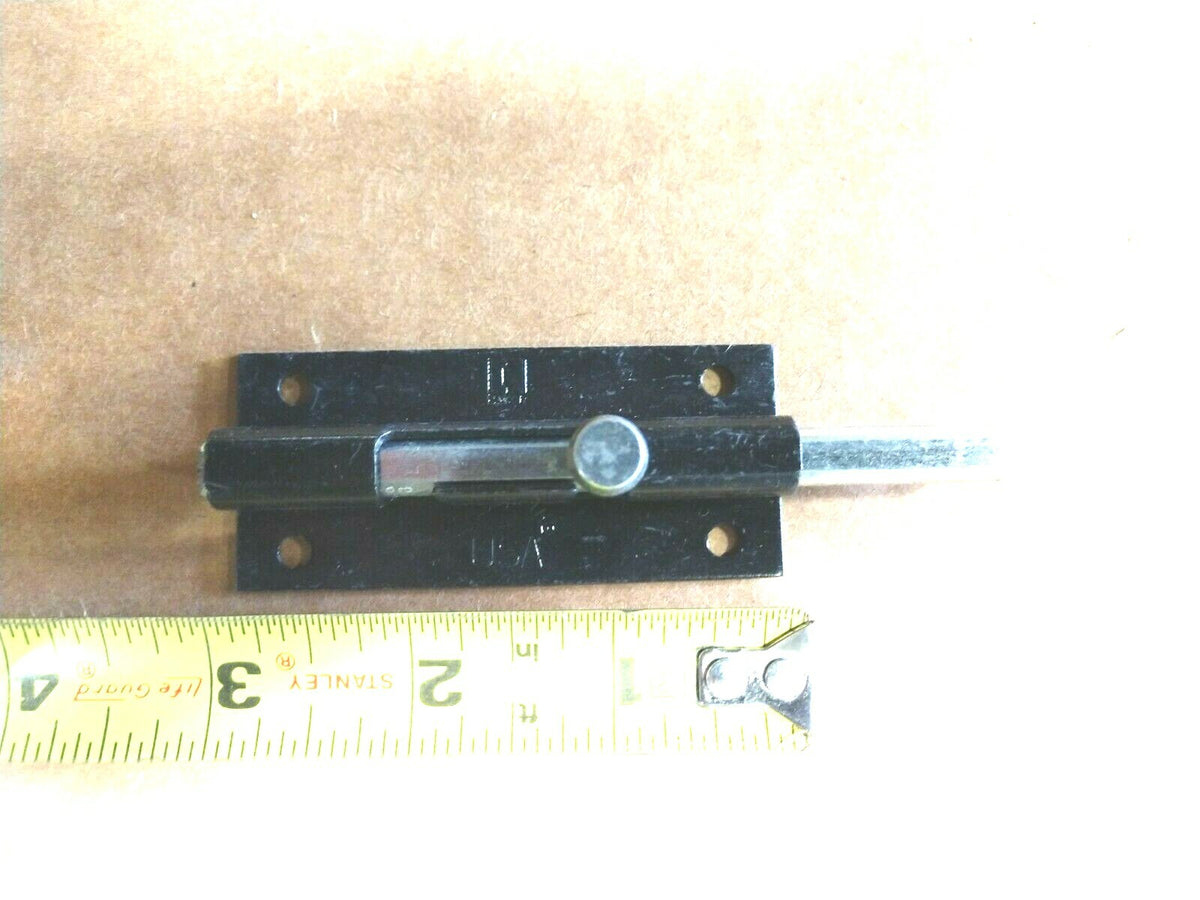HAGER  MADE IN USA BLACK SLIDE BOLT 3" LESS STRIKE