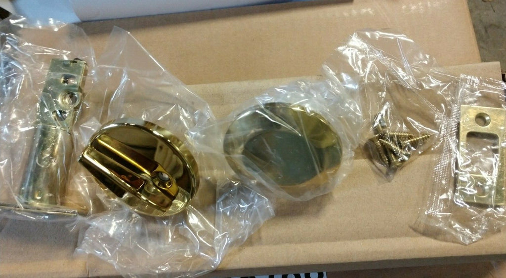 LOCKSMITH SHEILD SECURITY 530167 SINGLE SIDED DEADBOLT 2 3/4" BS US3 POL BRASS
