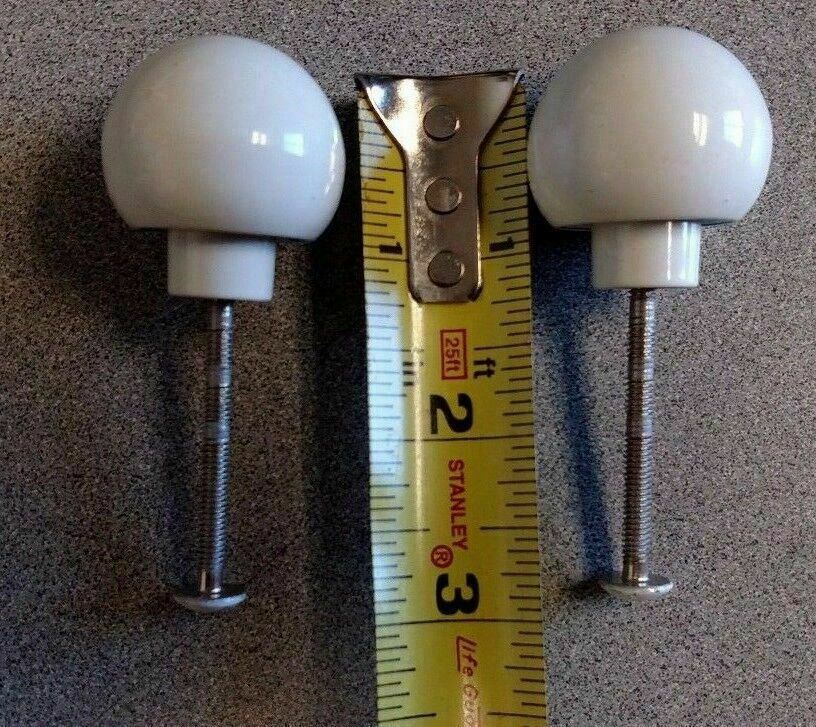 CABINET PULL (PAIR) WHITE ROUND