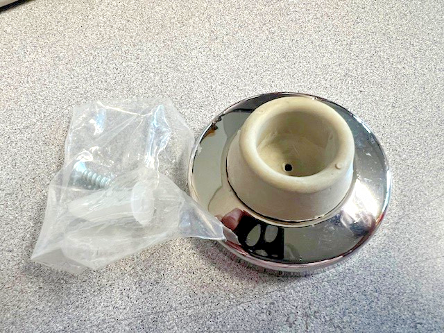 IVES 407 1/2 B26 POLISHED CHROME ON BRASS CONCAVE WALL DOOR STOP