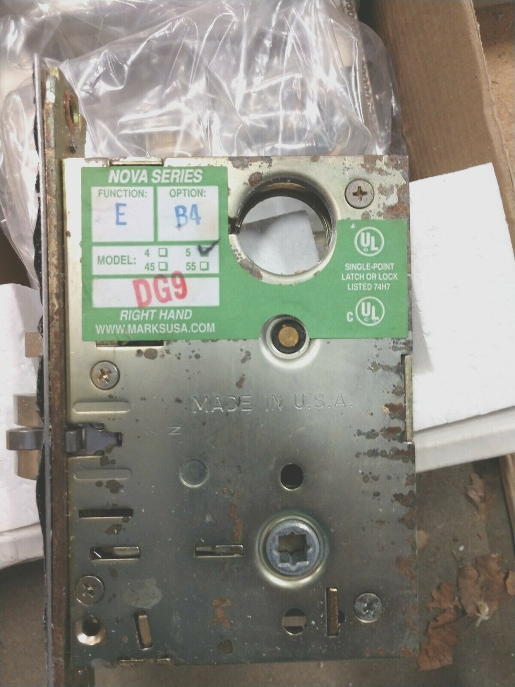 MARKS USA MORTICE LOCKSET 5KE62E-US15 RH KESSINGTON OFFICE FUNCTION
