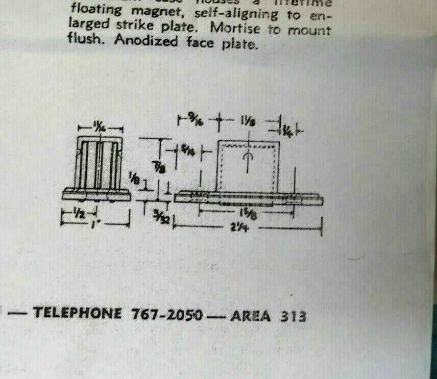 EPCO MORTICE MAGNET MAGNETIC 556 CATCH FOR SLIDING DOORS