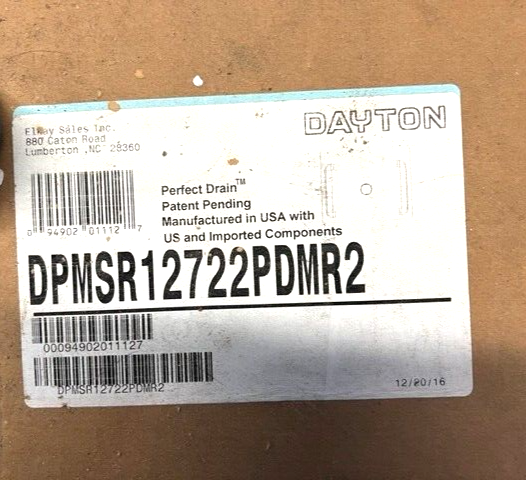 ELKAY DAYTON SINK DPMSR12722PDMR2 PERFECT DRAIN  2 HOLE SS SINK