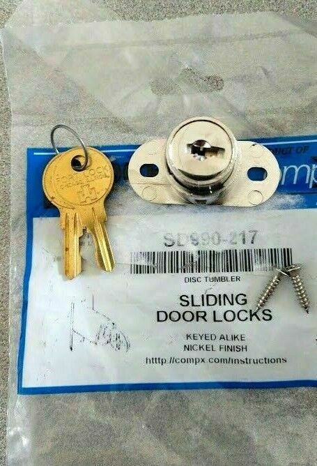 FORT LOCK SD 990-217 SLIDING DOOR LOCKS PLUNGER STYLE