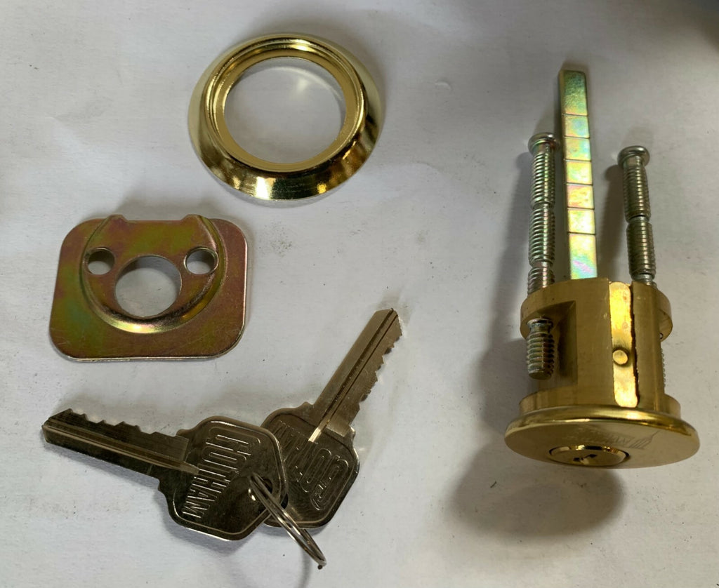 BOX OF 12 RIM CYLINDERS GOTHAM 9650 KW POL SOLID BRASS US3 KW1 KEYWAY 5 PIN KD