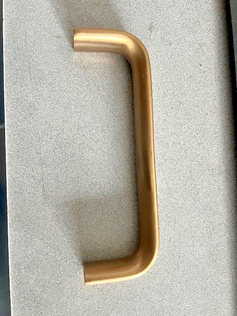 1 EA   SATIN  BRONZE SOLID BRASS COMMERCIAL DOOR PULL 1/2 ROUND HEAVY  DUTY US10
