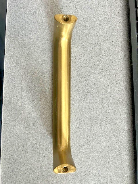 1 EA   SATIN SOLID BRASS COMMERCIAL DOOR PULL 1/2 ROUND HEAVY HEAVY DUTY