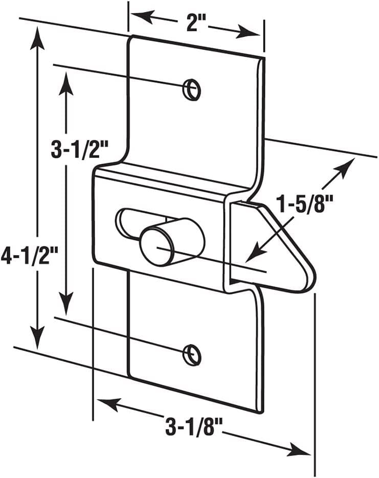 Commercial Bathroom Slide Latch ,  Anodized Alum , as pictured