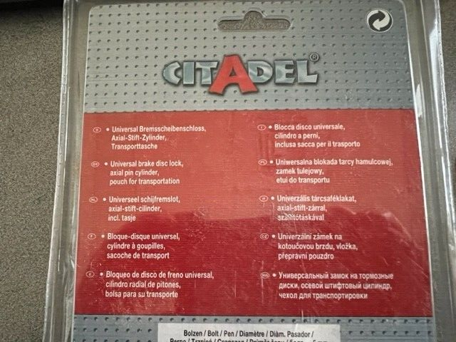 ABUS CITADEL 00333 CBR 60 Universal Brake Disc Lock