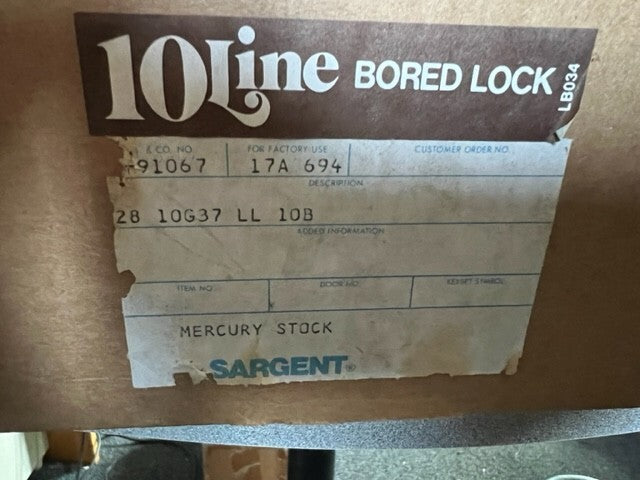 SARGENT LOCK 10G37 LL 10B CLASSROOM LA KEYWAY GRADE 1 MADE IN USA
