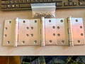 3 EACH IVES  UL BB 4 1/2 X  4 1/2 INCH TEMPLETE HINGES US26D W/ MACHINE SCREWS