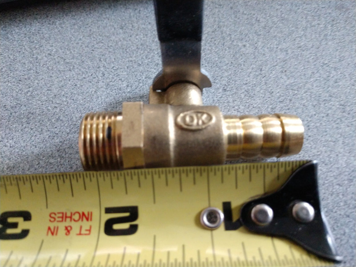 MISHIMOTO MINI GATE VALVES (2 PCS) AND CLAMPS BARB X MALE BRONZE W/ SS CLAMPS