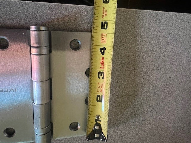 3 EA IVES BALL BEARING 4 1/2  x  4 1/2 INCH HINGES US26D W/ WOOD SCREWS