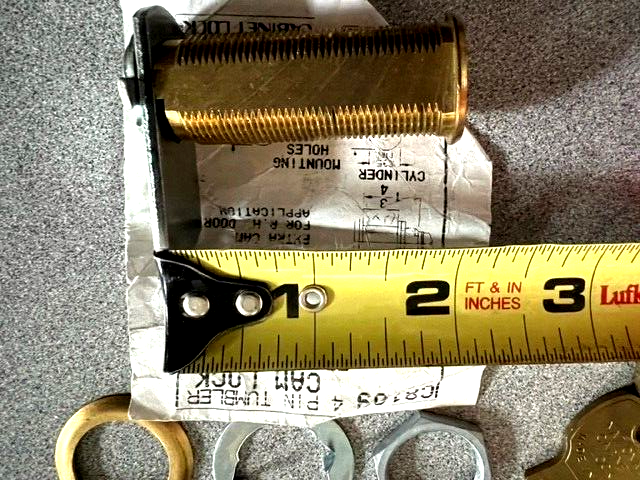 C8109  4 Pin Tumbler Cam Lock Brass Cylinder Stock Drawer Locks National Cabinet