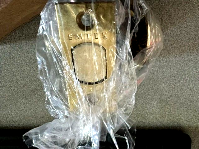 EMTEK 8455 US3 PVD POLISHED BRASS LIFETIME SINGLE CYL DEADBOLT 2 3/8"BS