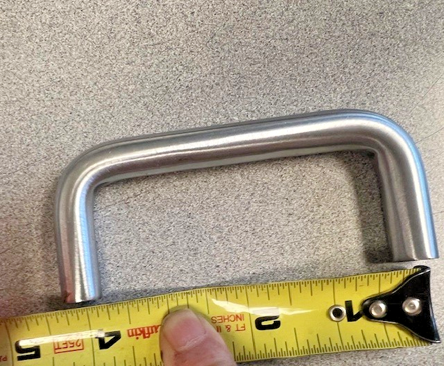 HEAVY DUTY 4" CC WIRE PULL HANDLE US26D ON SOLID BRASS