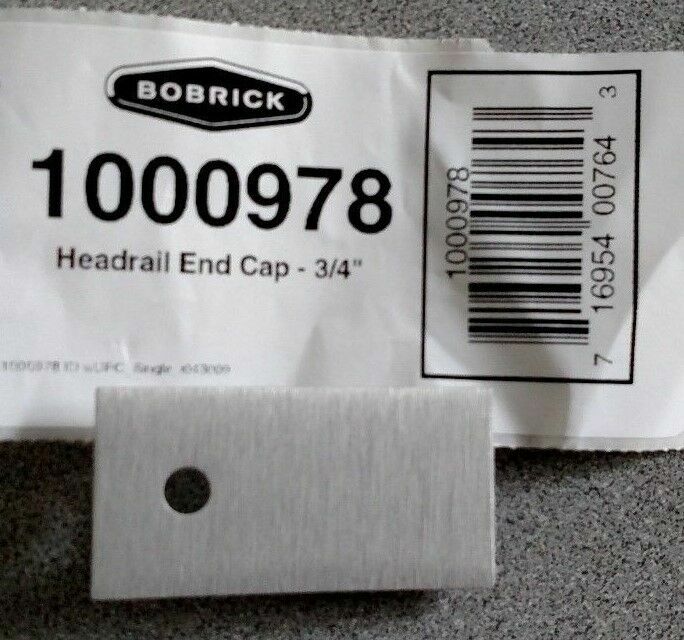 BOBRICK  1000978 END CAP FOR HEADRAIL  UPC 716954007643