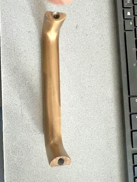 1 EA   SATIN  BRONZE SOLID BRASS COMMERCIAL DOOR PULL 1/2 ROUND HEAVY  DUTY US10