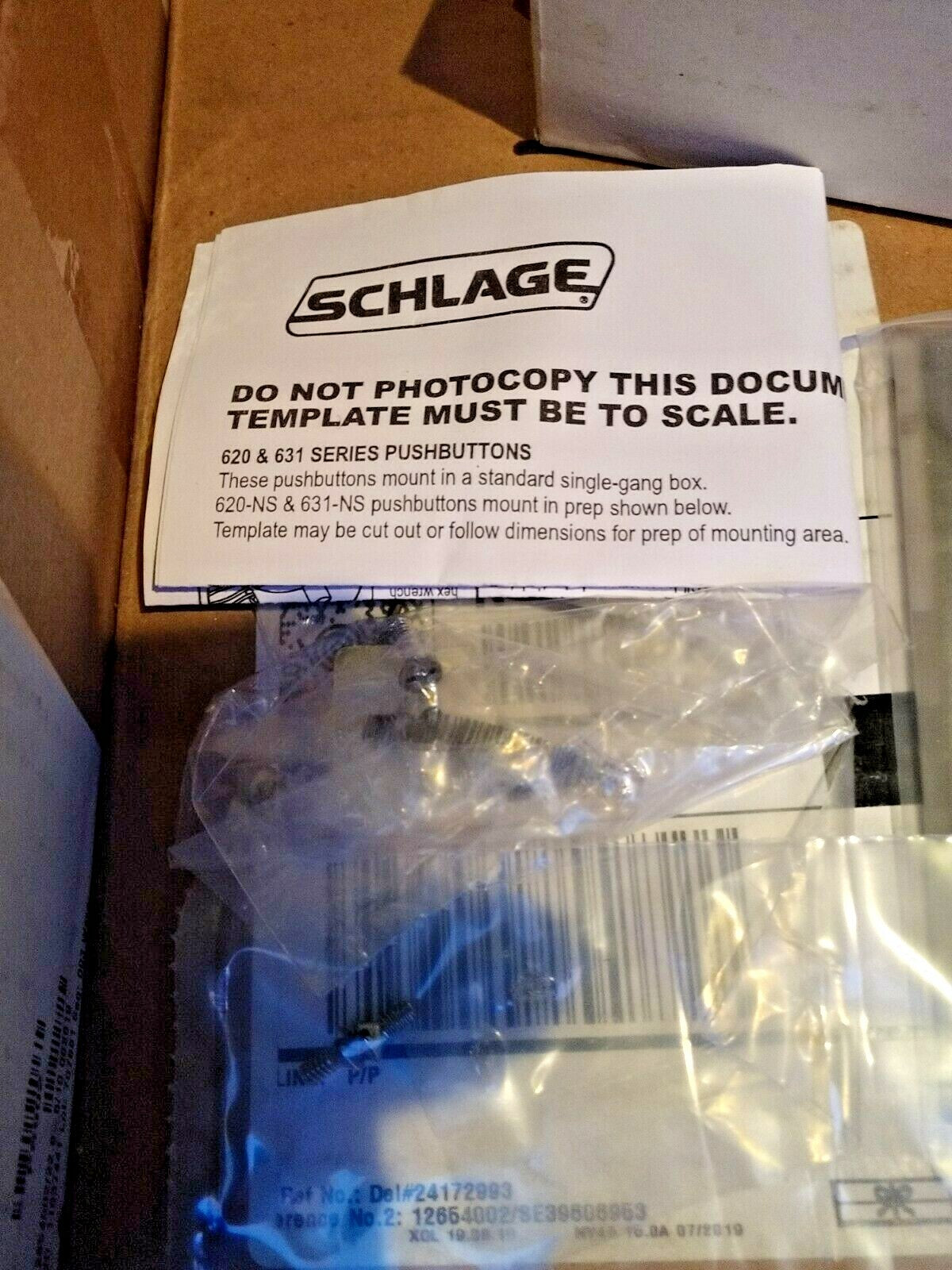  SCHLAGE 621 AL DA  HEAVY DUTY PUSH BUTTON WITH DELAY ACTION