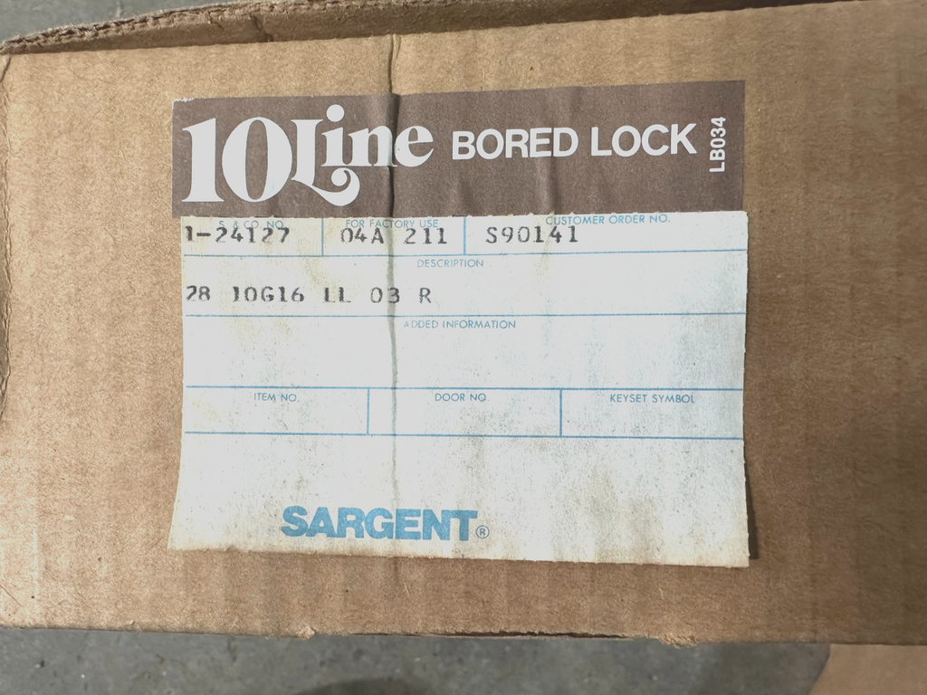 SARGENT  28- 10G 16 LL 03 DOUBLE CYL  CLASSRM, APARTMENT, PRIVACY SECURITY LOCK*