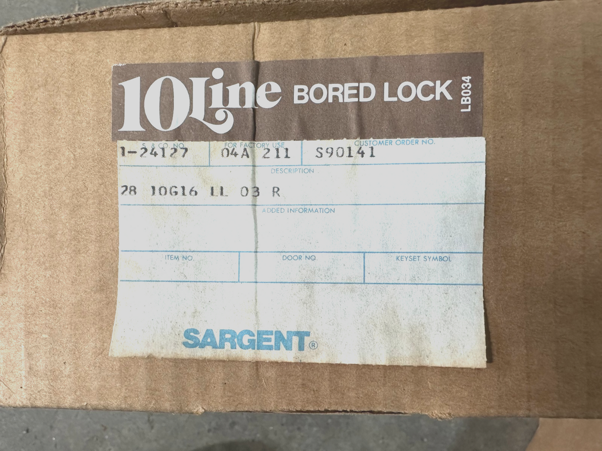 SARGENT  28- 10G 16 LL 03 DOUBLE CYL  CLASSRM, APARTMENT, PRIVACY SECURITY LOCK*