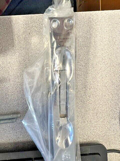 2 EA IVES 458 B 26 12 INCH FLUSH BOLTS POL CHROME US26 MADE IN USA