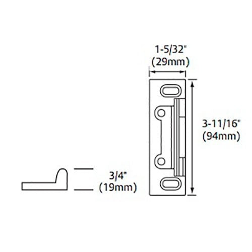 SARGENT MANUFACTURING 646 Top Strike for 20/30 & 80 SERIES
