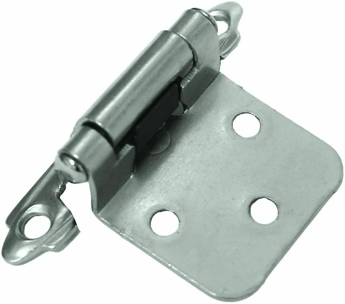 25 pair Self-Closing Flush Mount Spring Cabinet Hinges 1.5" Chrome ULTRA #98292