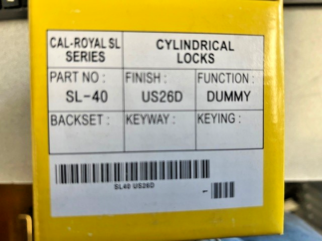 CAL-ROYAL SL40 US26D SINGLE DUMMY GRADE 2 DOOR PULL