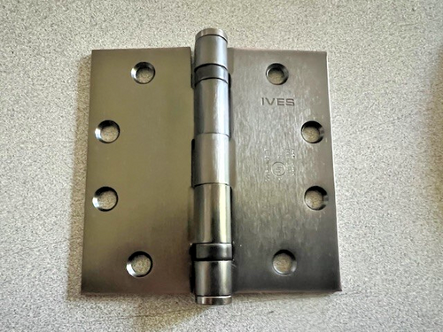 3ea  IVES 5BB1 4.5 X 4.5  643E/716 FINISH AGED BRONZE, BLACKENED, EDGE RELEIVED