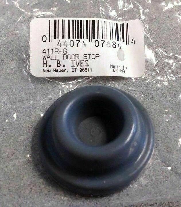 Doorstop Wall Rubber GREY, Part No 411R-G, by Schlage Lock Co, Single Unit