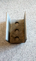 U BRACKET ANCHOR FOR COMMERCIAL BATHROOM STALLS 