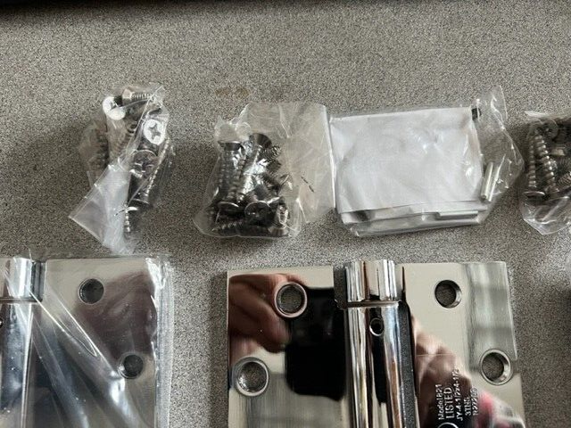 1 EACH ULTRA HARDWARE UL DOOR CLOSER SPRING HINGE POL CHROME 4 1/2" X 4 1/2"
