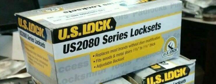 US LOCK US2080 NB3 PASSAGE LOCK US3 POLISHED BRASS ADJ BS AKA U018075